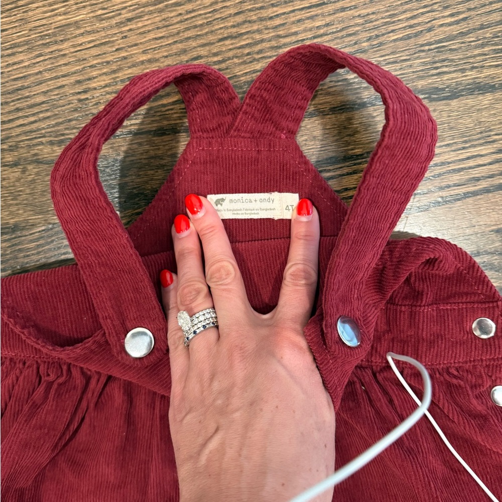 Monica & Andy Kids Casual Dress - Red